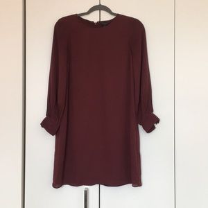 Ann Taylor Burgundy Shift Dress